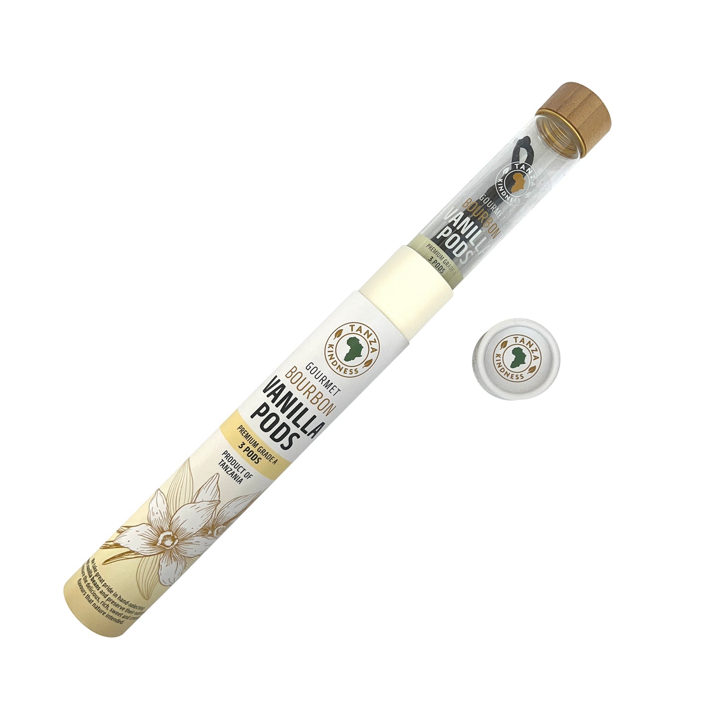 Tanzanian Bourbon Vanilla Pods – Luxury Grade (3 Pods)