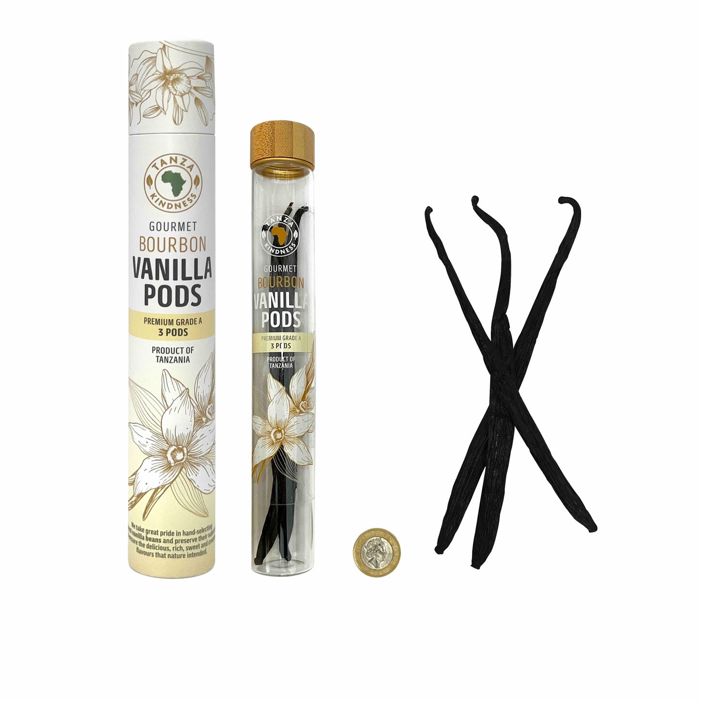 Tanzanian Bourbon Vanilla Pods – 3 pods