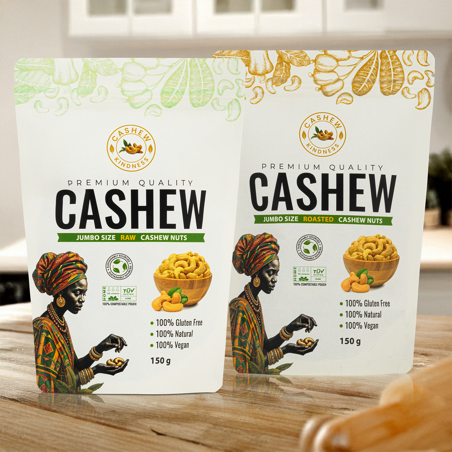 Premium Cashew Duo – Taste the Heart of Tanzania (2×150g)